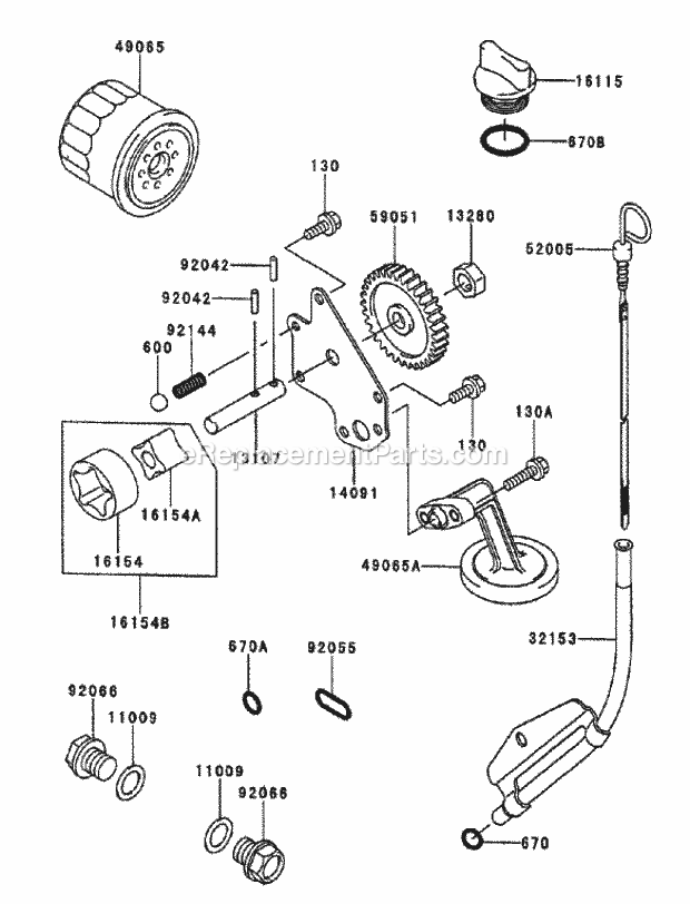 Lubrication Equipment Assembly Kawasaki Fd750 Diagram and Parts List for 74250 240000001-240999999 Toro Lawn Mower