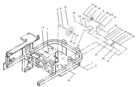 Idler Assembly Diagram and Parts List for 74231 (230006001-230999999)(2003) Toro Lawn Mower