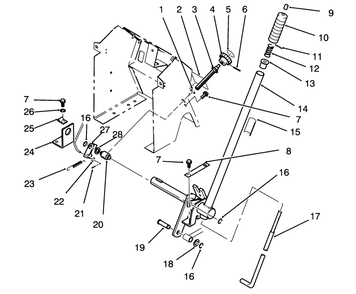 Lift Bar Linkage Assembly Diagram and Parts List for 72040 3900001 - 3999999 Toro Lawn Tractor