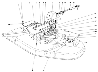 Deck Covers And Gear Box Diagram and Parts List for 30545 90001 - 99999 Toro Lawn Mower