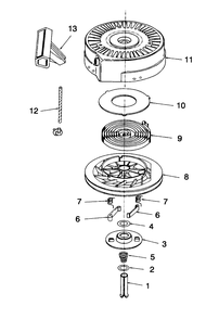 Recoil Starter No. 590652 Diagram and Parts List for 38190 49000001 - 49999999 Toro Snow Blower