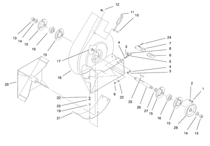 Blower Housing Asm Diagram and Parts List for 79301 7900476 - 7999999 Toro Lawn Tractor Accessories