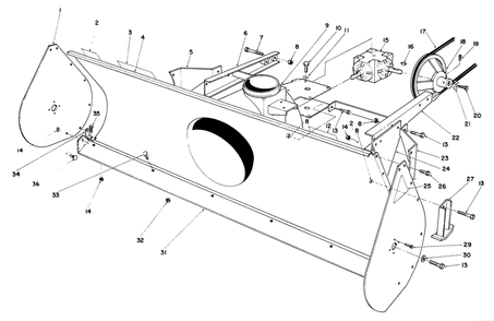 Housing Assembly Diagram and Parts List for 30761 390001 - 399999 Toro Snow Blower