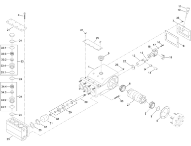 Mud Pump Assembly No. 136-1615 Diagram and Parts List for 23803 400000000 - 999999999 Toro Lawn Tractor Accessories