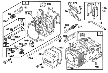 Engine Gts 150 Ohv Diagram and Parts List for 20768 6900001 - 6999999 Toro Lawn Mower