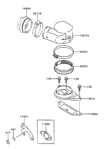 Air Filter And Muffler Assembly Diagram and Parts List for 74213 (230000001-230006000)(2003) Toro Lawn Mower