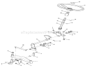 Front Axle And Steering Diagram and Parts List for 72-08BP01 1977 Toro Lawn Tractor