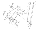 Hitches And Lift Linkage Diagram and Parts List for 72-08BP01 1977 Toro Lawn Tractor