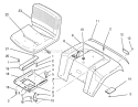Fender And Seat Assembly Diagram and Parts List for 72040 3900001-3999999 - 1993 Toro Lawn Tractor