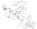 Front Axle Assembly Diagram and Parts List for 72040 3900001-3999999 - 1993 Toro Lawn Tractor