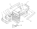 Hood Assembly Diagram and Parts List for 72041 3900001-3999999 - 1993 Toro Lawn Tractor