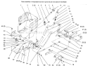 Lift Lever And Height Of Cut Diagram and Parts List for 72045 6900001-6999999 - 1996 Toro Lawn Tractor
