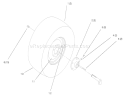 Rear Wheel Diagram and Parts List for 72045 7900001-7999999 - 1997 Toro Lawn Tractor