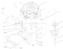 Single Cylinder Engine, Muffler, And P.t.o. Diagram and Parts List for 72045 7900001-7999999 - 1997 Toro Lawn Tractor