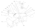 Fuel Tank And Hydro Reservoir Diagram and Parts List for 72045 8900400-8999999 - 1998 Toro Lawn Tractor