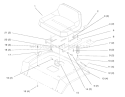 Seat Diagram and Parts List for 72045 8900400-8999999 - 1998 Toro Lawn Tractor