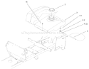 Fuel Tank Assembly Diagram and Parts List for 72047 9900001-9999999 - 1999 Toro Lawn Tractor