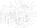 Gear Drive Components Assembly Diagram and Parts List for 72047 9900001-9999999 - 1999 Toro Lawn Tractor