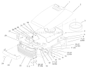 Hood & Grill Assembly Diagram and Parts List for 72047 9900001-9999999 - 1999 Toro Lawn Tractor