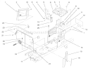 Hoodstand & Firewall Assembly Diagram and Parts List for 72047 9900001-9999999 - 1999 Toro Lawn Tractor