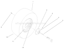 Rear Wheel Assembly Diagram and Parts List for 72047 9900001-9999999 - 1999 Toro Lawn Tractor