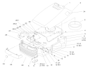 Hood & Grill Assembly Diagram and Parts List for 72049 200000001-200999999 - 2000 Toro Lawn Tractor