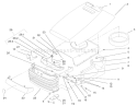 Hood And Grill Assembly Diagram and Parts List for 72051 220000001-220999999 - 2002 Toro Lawn Tractor
