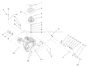 Hydrostatic Transmission No. 104-2465 Housing And Fan Assembly Diagram and Parts List for 72051 220000001-220999999 - 2002 Toro Lawn Tractor