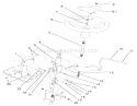 Steering Wheel And Tilt Assembly Diagram and Parts List for 72051 220000001-220999999 - 2002 Toro Lawn Tractor