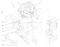 Engine, Muffler And Pto Assembly Diagram and Parts List for 72051 220000001-220999999 - 2002 Toro Lawn Tractor