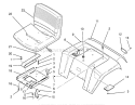 Fender And Seat Assembly Diagram and Parts List for 72060 3900001-3999999 - 1993 Toro Lawn Tractor