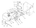 Fuel Tank And Steering Bracket Assembly Diagram and Parts List for 72060 3900001-3999999 - 1993 Toro Lawn Tractor