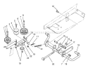 Idler And Pedal Shaft Assembly Diagram and Parts List for 72060 3900001-3999999 - 1993 Toro Lawn Tractor