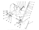 Lift Bar Linkage Assembly Diagram and Parts List for 72060 3900001-3999999 - 1993 Toro Lawn Tractor