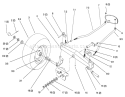 Front Axle Diagram and Parts List for 72064 6900001-6999999 - 1996 Toro Lawn Tractor