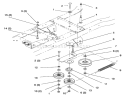 Hydro Drive Components Diagram and Parts List for 72064 6900001-6999999 - 1996 Toro Lawn Tractor
