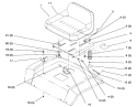 Seat Diagram and Parts List for 72064 6900001-6999999 - 1996 Toro Lawn Tractor
