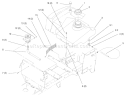 Fuel Tank And Hydro Reservoir Diagram and Parts List for 72046 7900001-7999999 - 1997 Toro Lawn Tractor