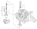 Pump Shaft Diagram and Parts List for 72046 7900001-7999999 - 1997 Toro Lawn Tractor
