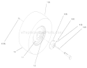 Rear Wheel Diagram and Parts List for 72046 7900001-7999999 - 1997 Toro Lawn Tractor