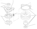 Clutch Diagram and Parts List for 72046 7900001-7999999 - 1997 Toro Lawn Tractor