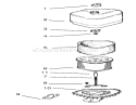 Air Intake/Filtration Diagram and Parts List for 72064 8900001-8900599 - 1998 Toro Lawn Tractor