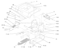 Part Location Diagram of 94-4243 Toro Plate - Footrest W/Decals