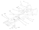 Frame Diagram and Parts List for 72064 8900001-8900599 - 1998 Toro Lawn Tractor