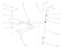 Lower Steering Diagram and Parts List for 72064 8900001-8900599 - 1998 Toro Lawn Tractor