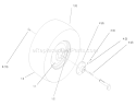 Rear Wheel Diagram and Parts List for 72064 8900001-8900599 - 1998 Toro Lawn Tractor