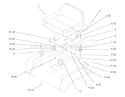 Seat Diagram and Parts List for 72064 8900001-8900599 - 1998 Toro Lawn Tractor