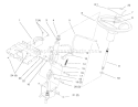 Steering Wheel and Tilt Diagram and Parts List for 72064 8900001-8900599 - 1998 Toro Lawn Tractor