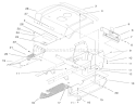 Fender & Footrests Assembly Diagram and Parts List for 72070 9900001-9999999 - 1999 Toro Lawn Tractor