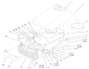 Hood & Grill Assembly Diagram and Parts List for 72070 9900001-9999999 - 1999 Toro Lawn Tractor